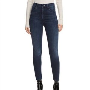 MOTHER SUPER Swooner High Rise Black Jeans